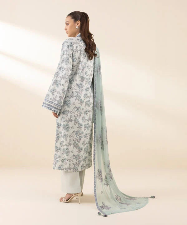 Sapphire 3Pc Embroidered Cotton Suit 0U3PEDF25V28