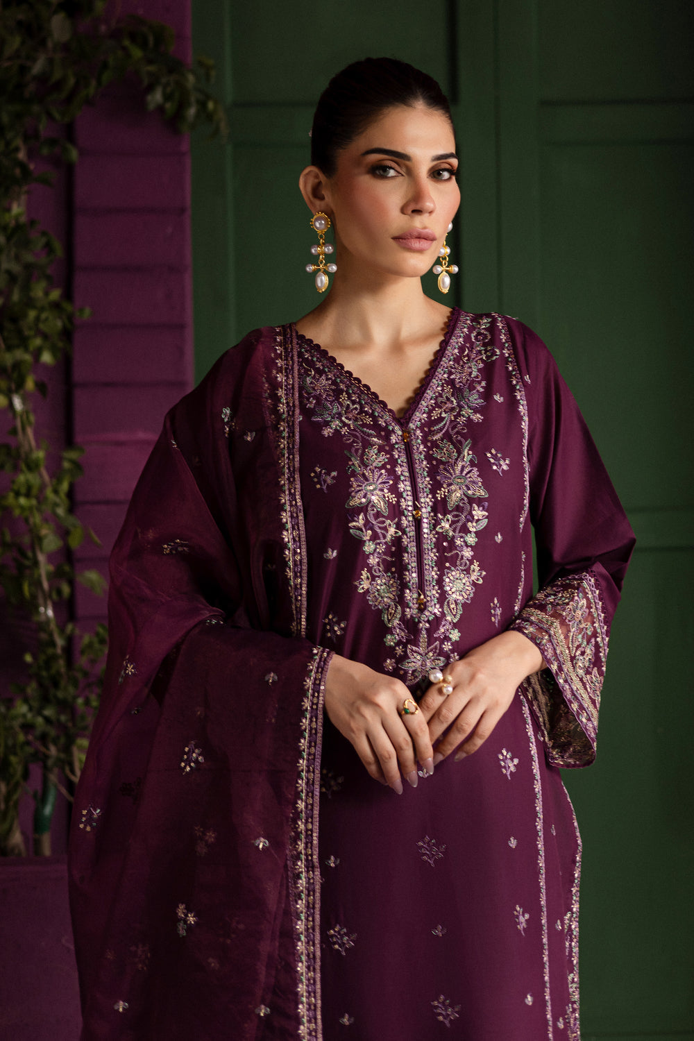 Cyelin 3Pc - Embroidered Lawn Dress