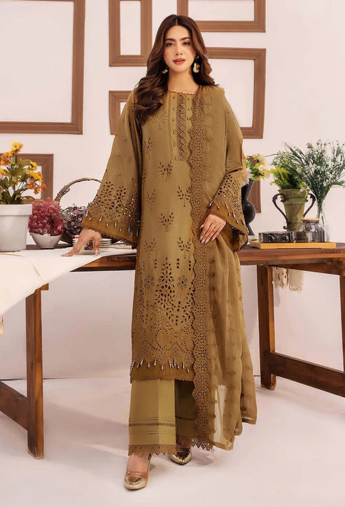 STELLA UNSTITCHED CHIKANKARI LAWN BY ADAN'S LIBAS