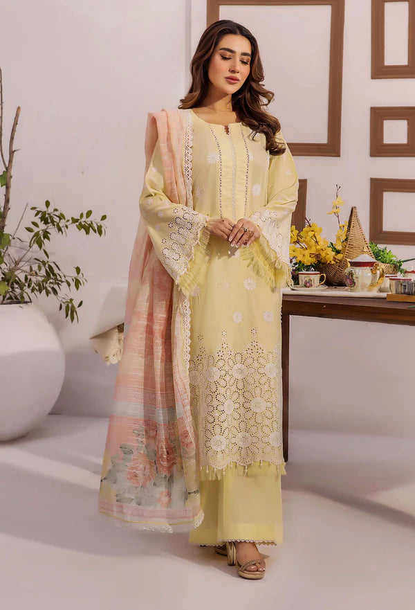 STELLA UNSTITCHED CHIKANKARI LAWN BY ADAN'S LIBAS
