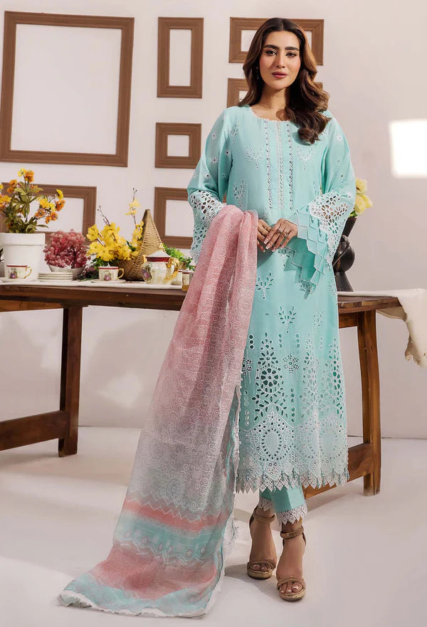 STELLA UNSTITCHED CHIKANKARI LAWN BY ADAN'S LIBAS