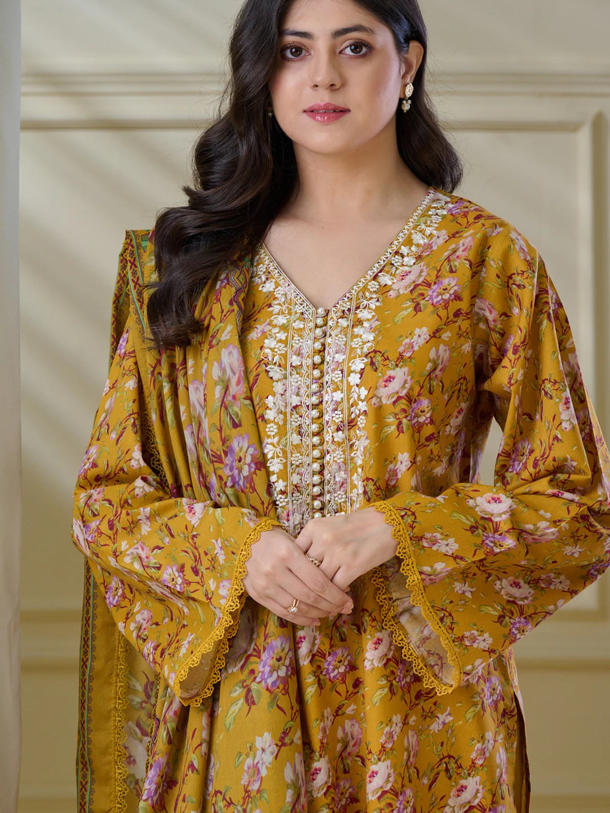 3 Piece - Pure Printed Cambric Suit S110064