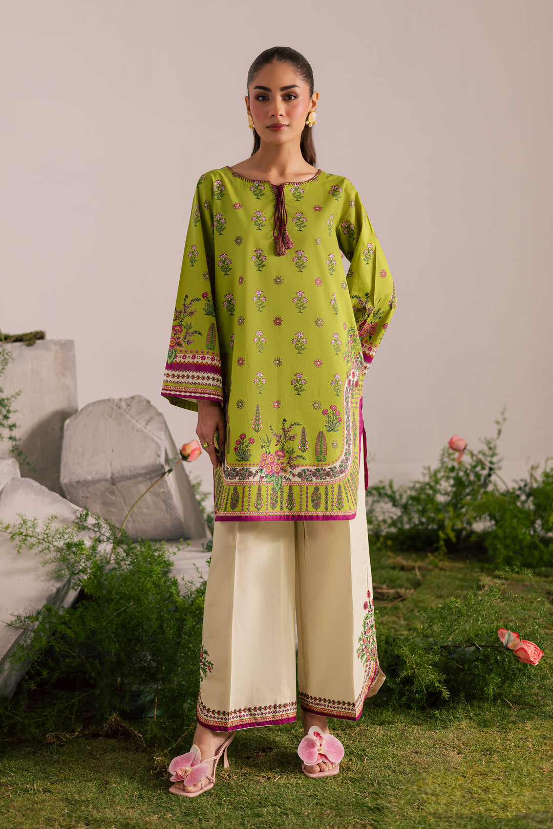 Roomi 2Pc - Printed Lawn Dress