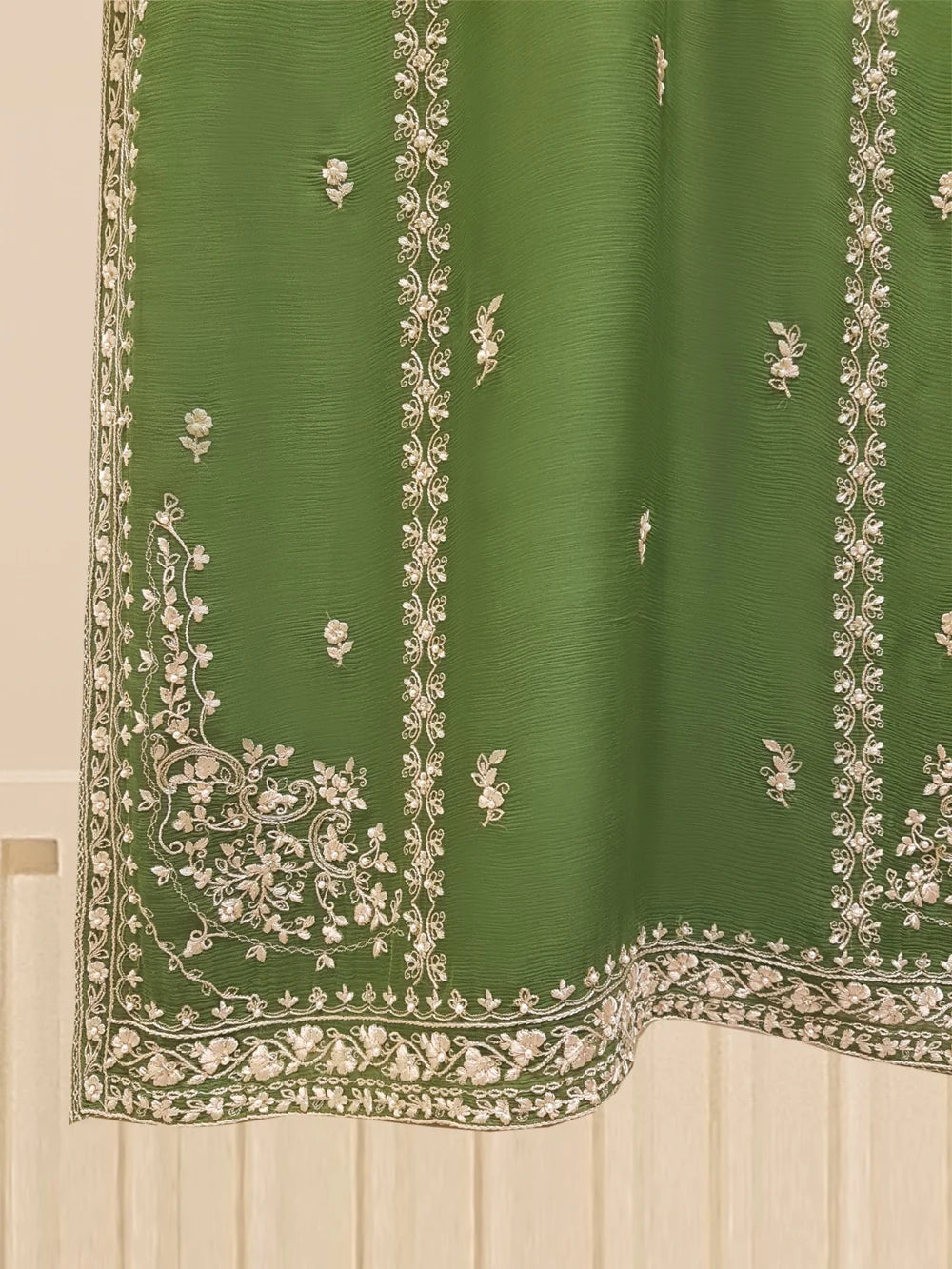 3 PIECE - EMBROIDERED CHIFFON SUIT S108811