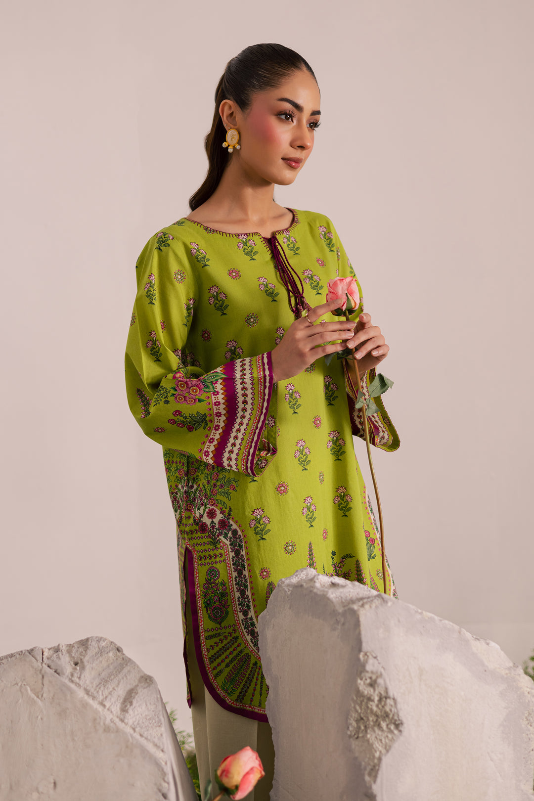 Roomi 2Pc - Printed Lawn Dress