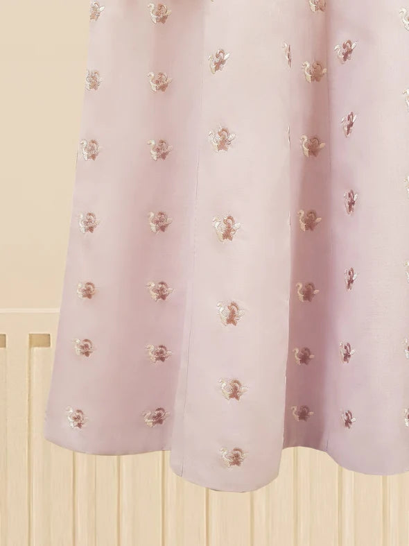 2 PIECE - EMBROIDERED CAMBRIC FROCK S108677