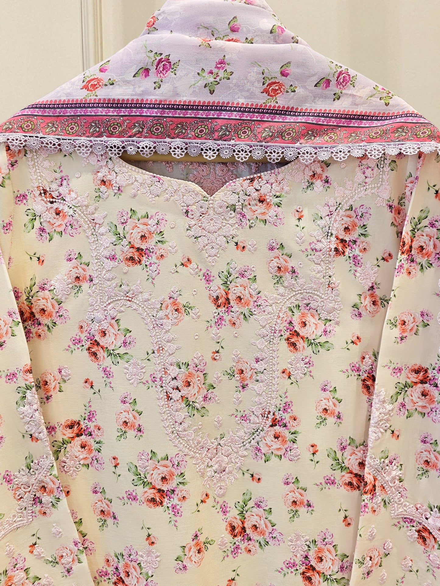 2 Piece - Digital Printed Embroidered Lawn Suit S111602
