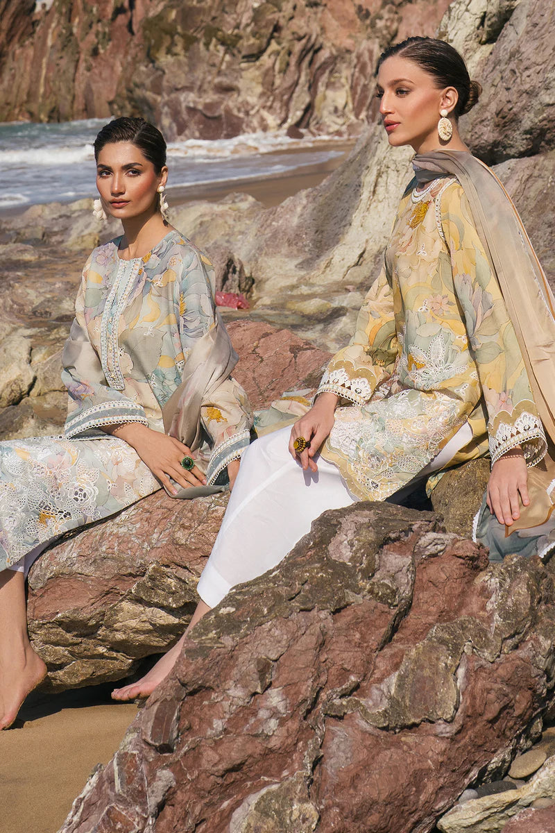 EMBROIDERED PRINTED LAWN UF-4120