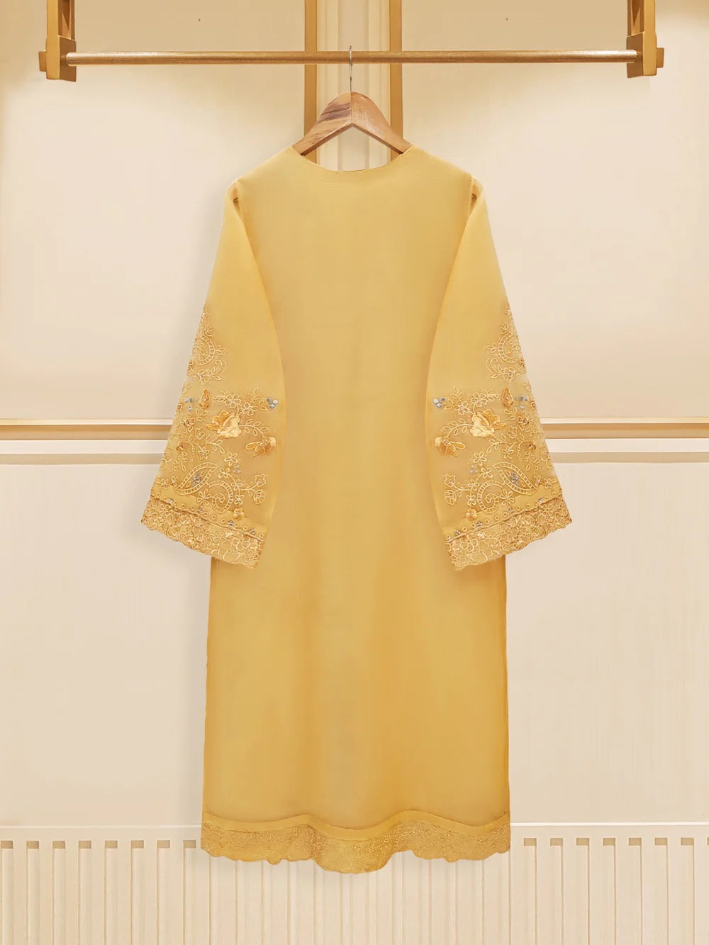 3 PIECE - PURE ORGANZA EMBROIDERED SUIT S109309