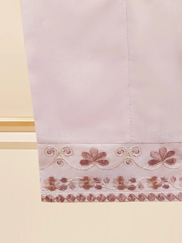 2 PIECE - EMBROIDERED CAMBRIC FROCK S108677