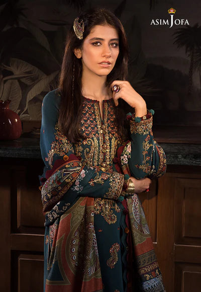 AJK-10 EMBROIDERED COTTON SLUB 3 PCS