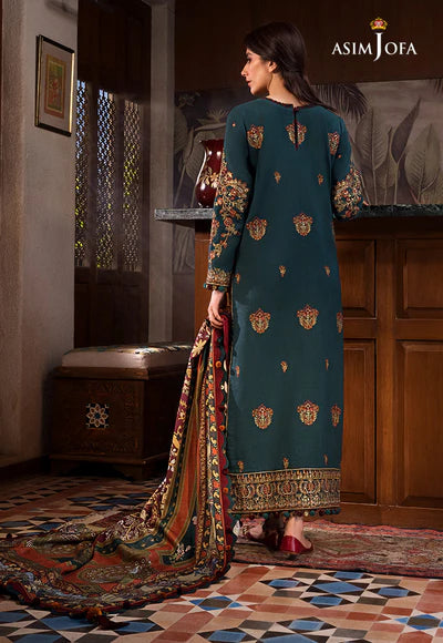 AJK-10 EMBROIDERED COTTON SLUB 3 PCS
