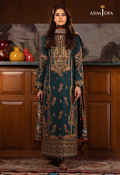 AJK-10 EMBROIDERED COTTON SLUB 3 PCS