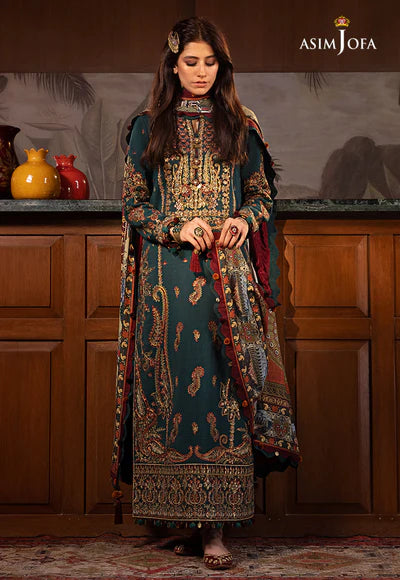 AJK-10 EMBROIDERED COTTON SLUB 3 PCS