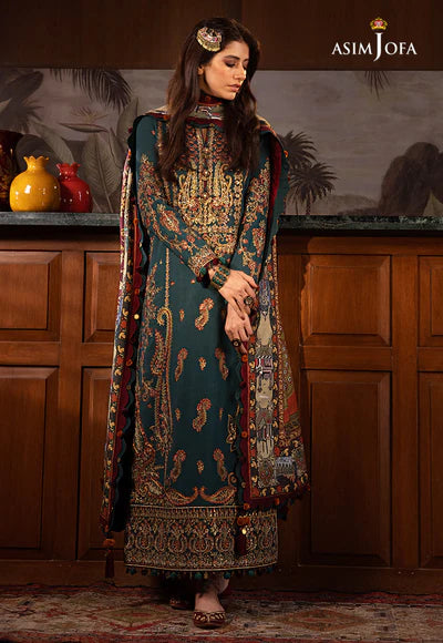 AJK-10 EMBROIDERED COTTON SLUB 3 PCS