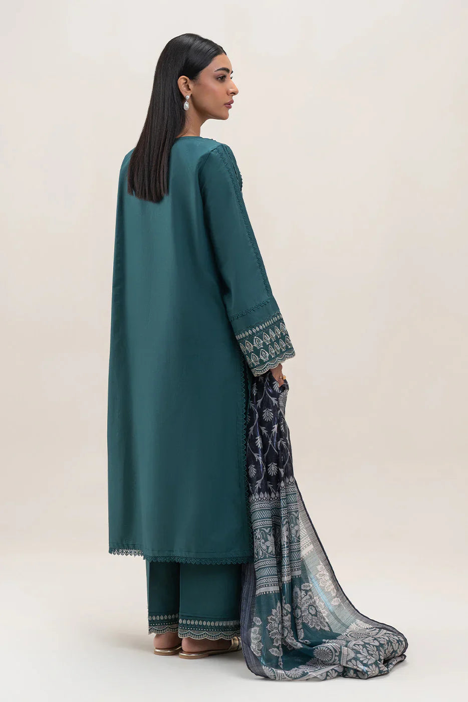Beechtree 3Pc Embroidered Jacquard Suit BT12502UN006344