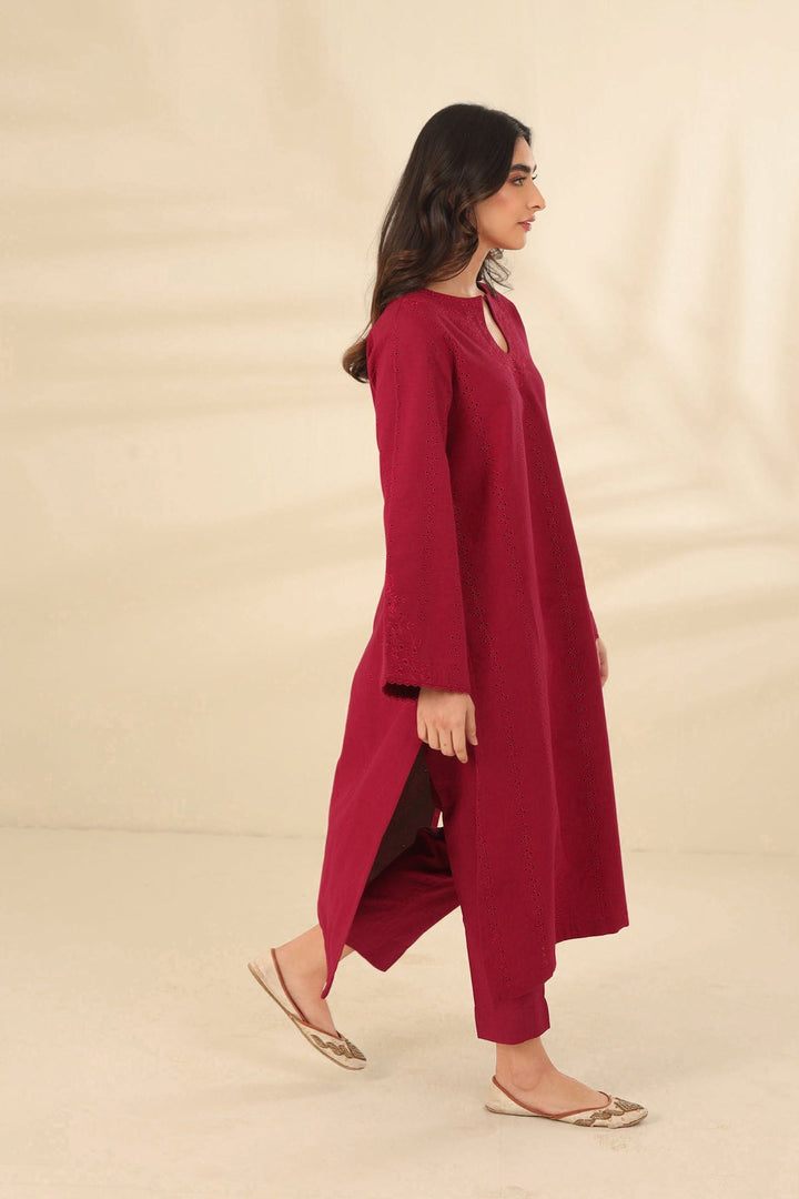 Zaib Gaga Pret ‘23 - BERRY PINK EMBROIDERED TWO PIECE SET (NPA2-23306)