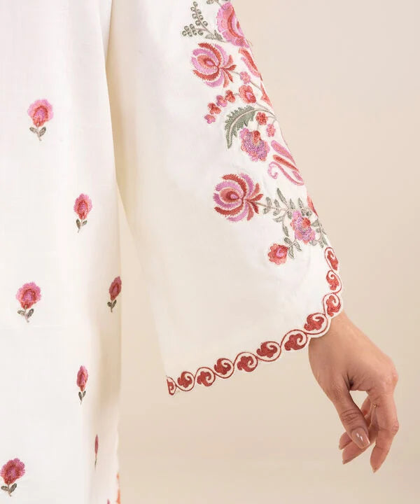 3 Piece - Embroidered Crosshatch Suit