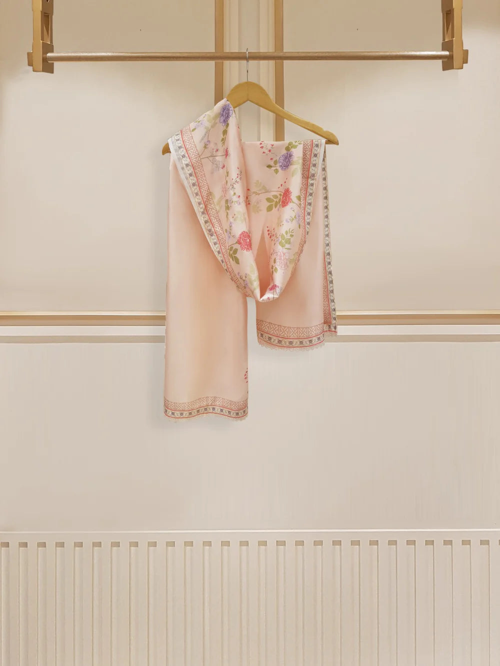 TWO PIECE PREMIUM DIGITAL PRINTED SILK NET S106829