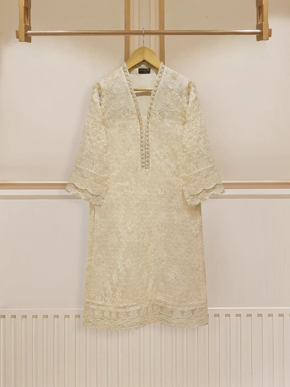 TWO PIECE PURE ORGANZA EMBROIDERED SHIRT WITH DUPATTA S107014
