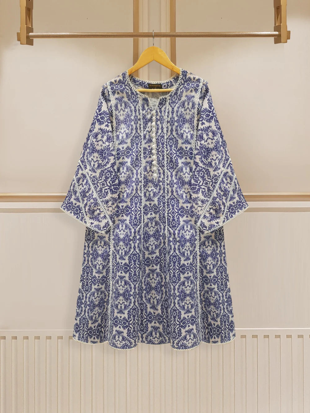 THREE PIECE PREMIUM DIGITAL PRINTED PIMA COTTON LAWN FROCK S107036
