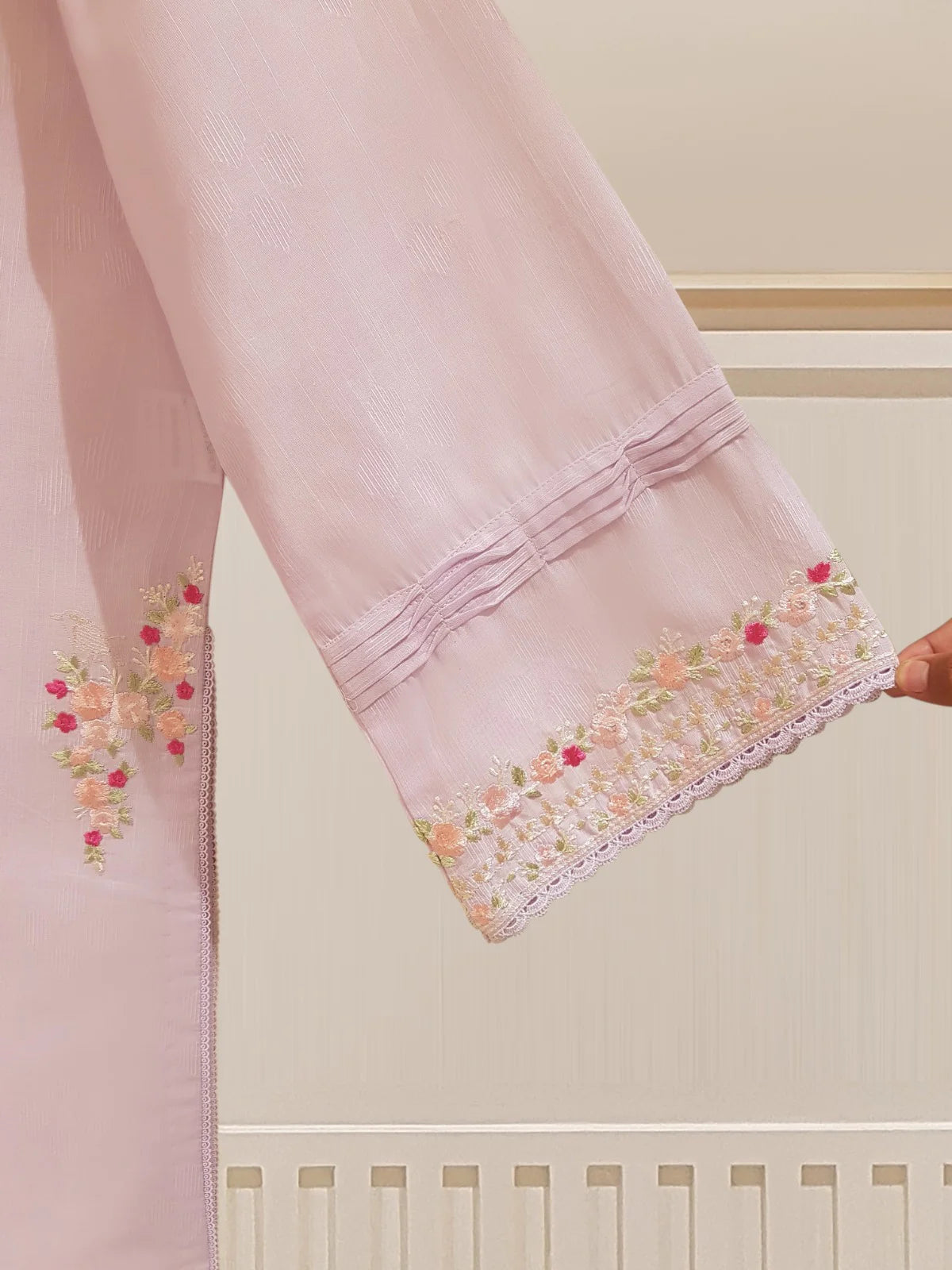 PURE EMBROIDERED JACQUARD LAWN SHIRT S107394