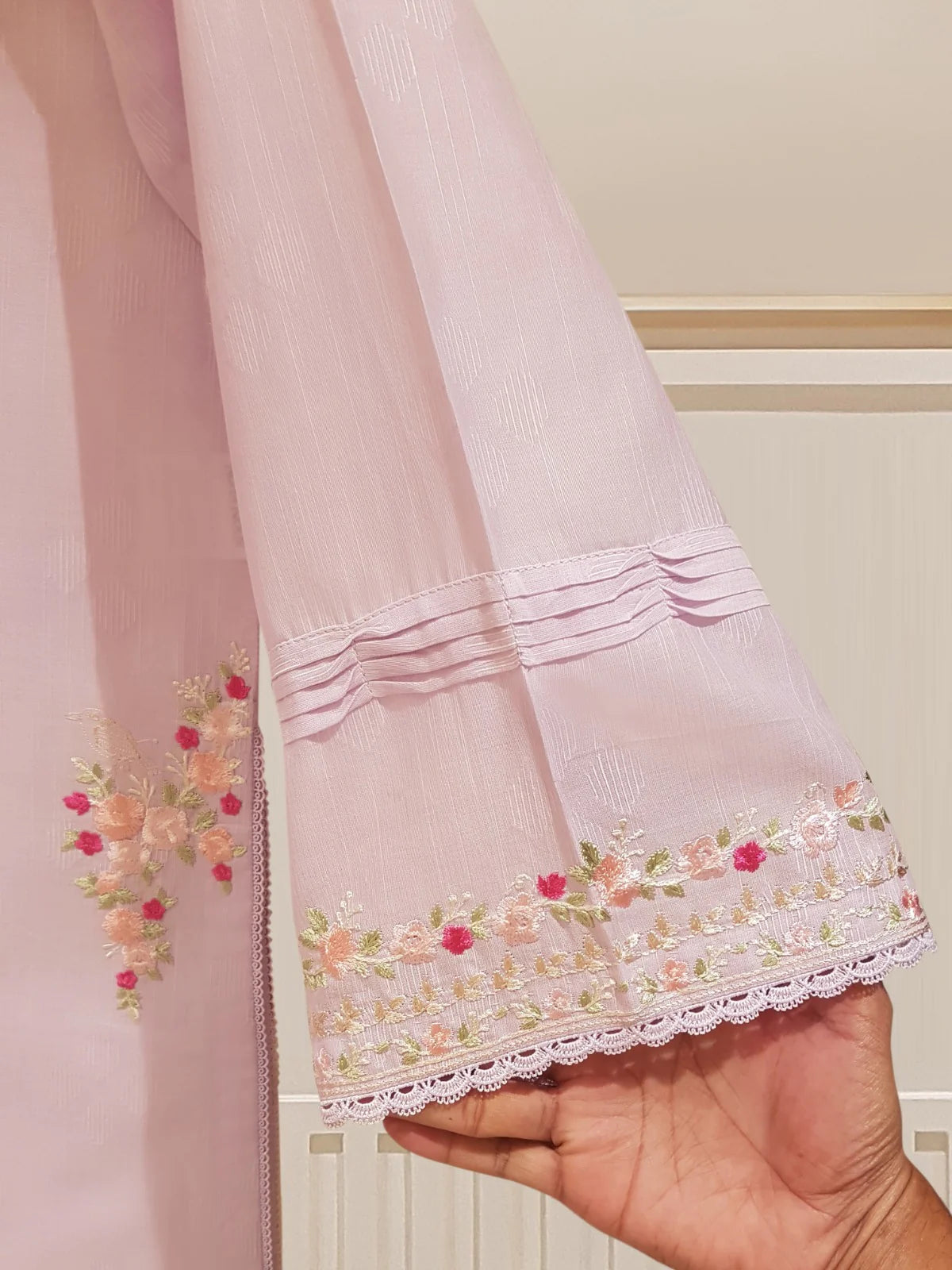 PURE EMBROIDERED JACQUARD LAWN SHIRT S107394