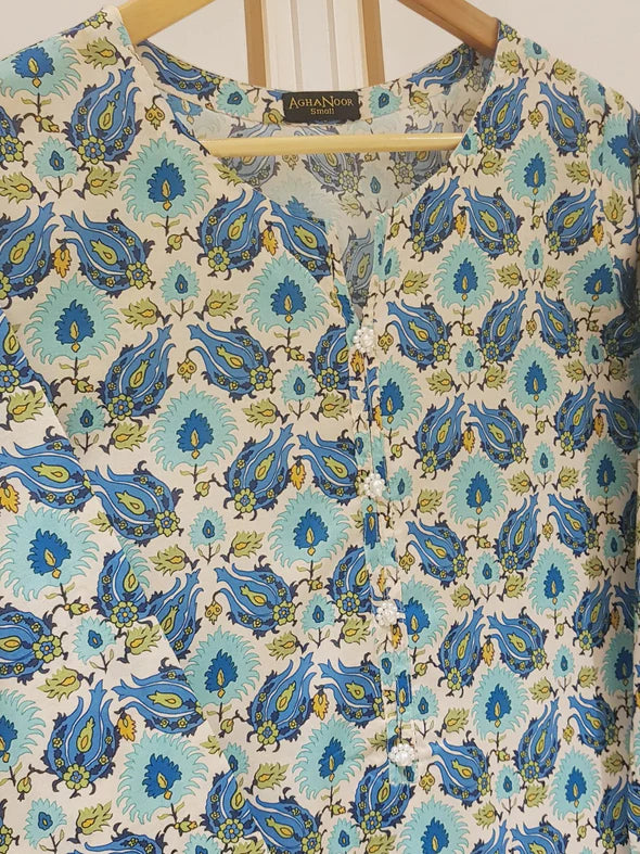TWO PIECE PREMIUM DIGITAL PRINTED PURE LAWN SHIRT WITH PANT S107420