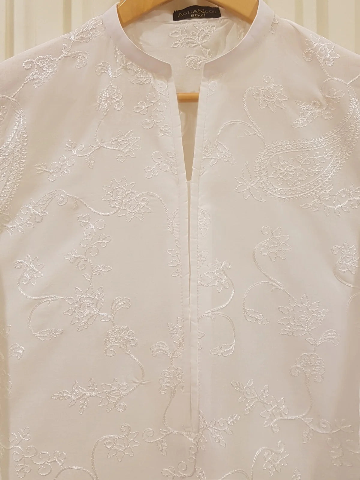 TWO PIECE FINE PIMA FULLY EMBROIDERED SHIRT WITH PANTS S107594