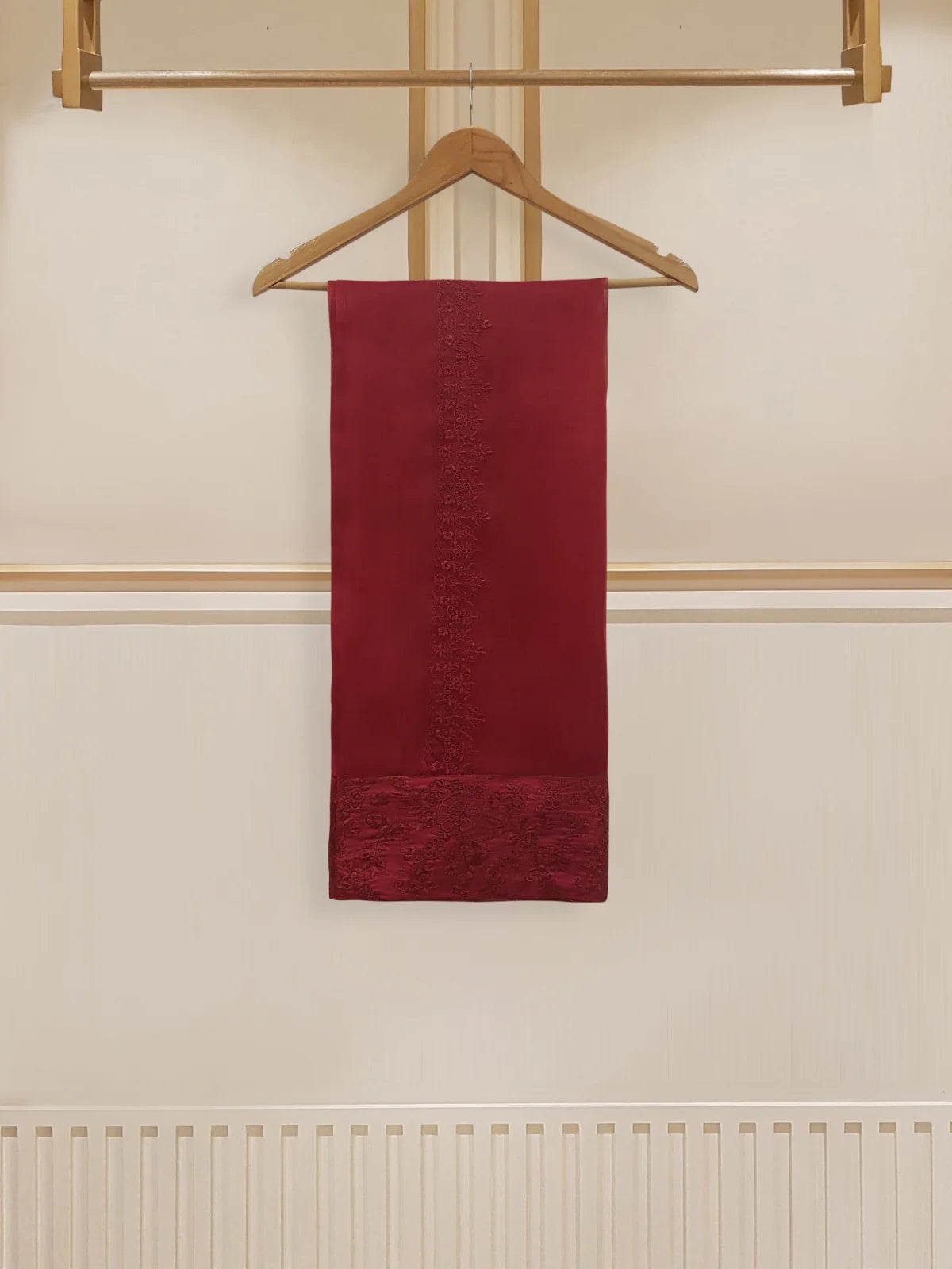 PURE HANDLOOM COTTON NET SHIRT WITH PURE ORGANZA DUPATTA AND SILK LACES S107648