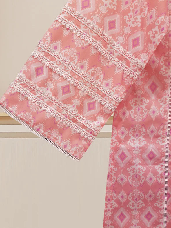 TWO PIECE PREMIUM DIGITAL PRINTED PURE LAWN SHIRT WITH PANTS S107741