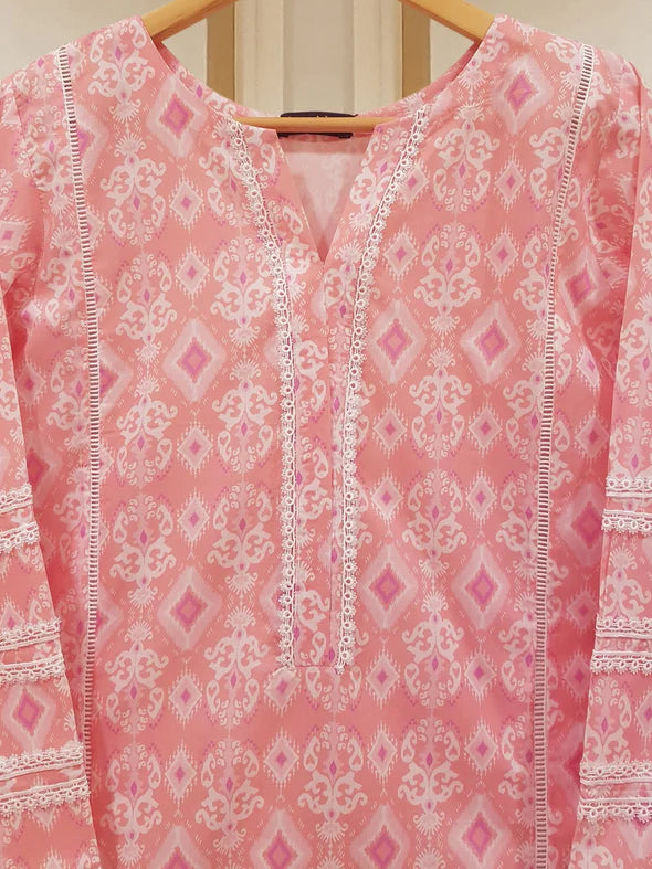 TWO PIECE PREMIUM DIGITAL PRINTED PURE LAWN SHIRT WITH PANTS S107741