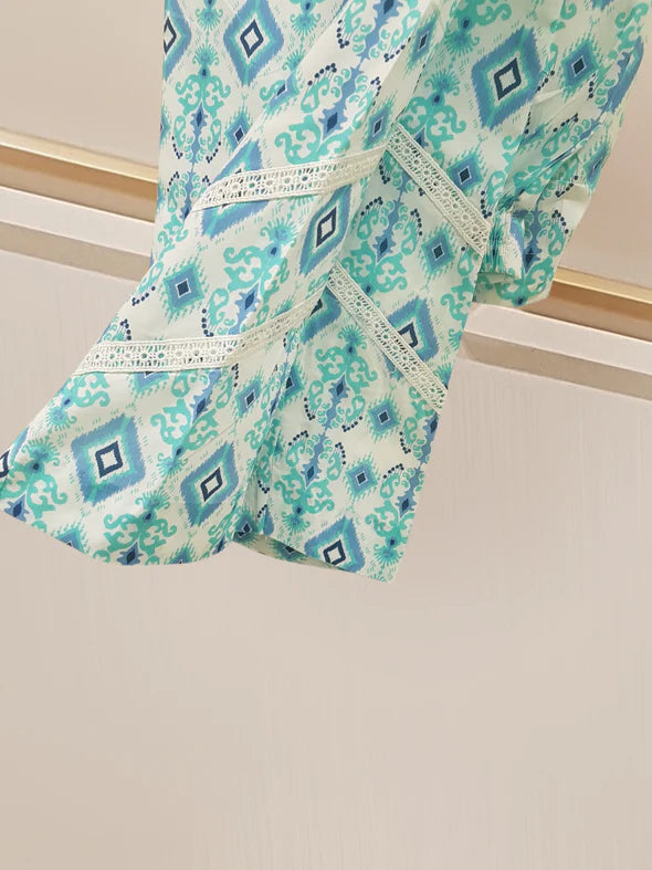 TWO PIECE PREMIUM DIGITAL PRINTED PURE LAWN SHIRT WITH PANTS S107752