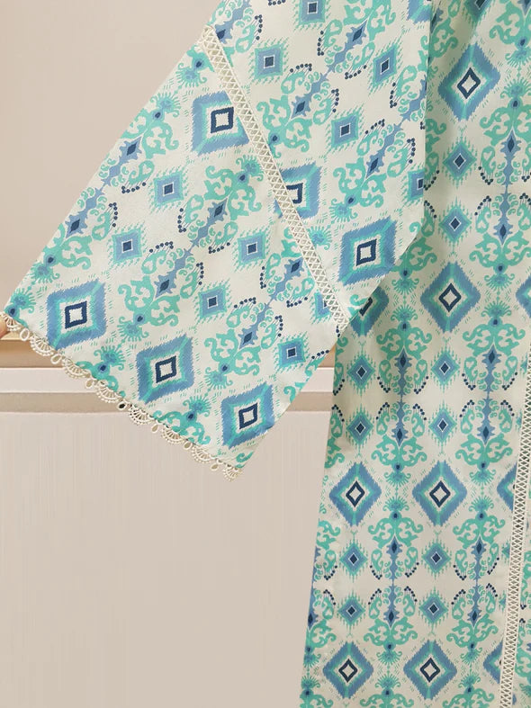 TWO PIECE PREMIUM DIGITAL PRINTED PURE LAWN SHIRT WITH PANTS S107752