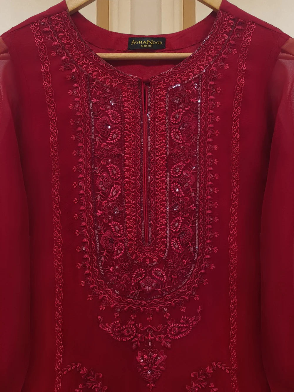 3 PIECE - EMBROIDERED CHIFFON SUIT S107934