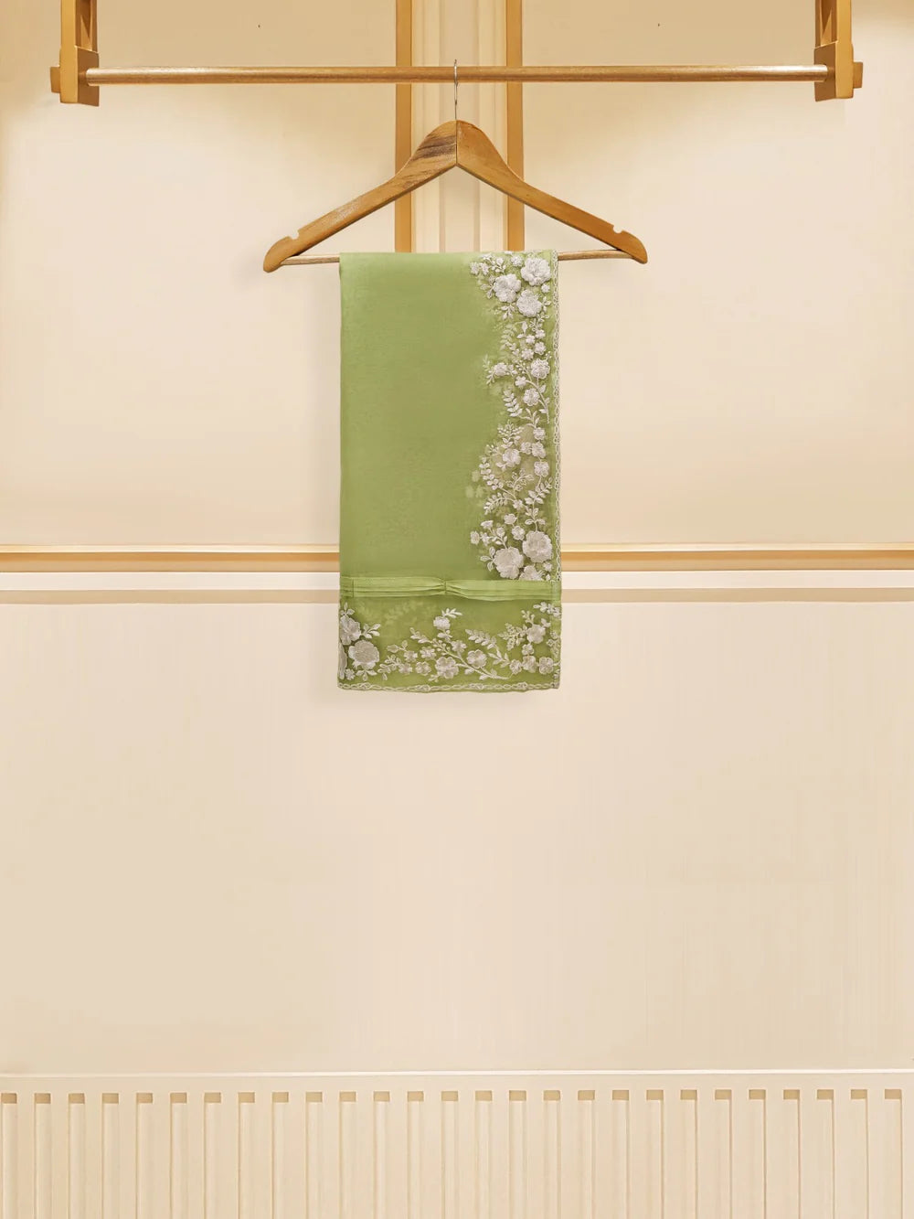 3 PIECE - PURE ORGANZA EMBROIDERED SUIT S109221