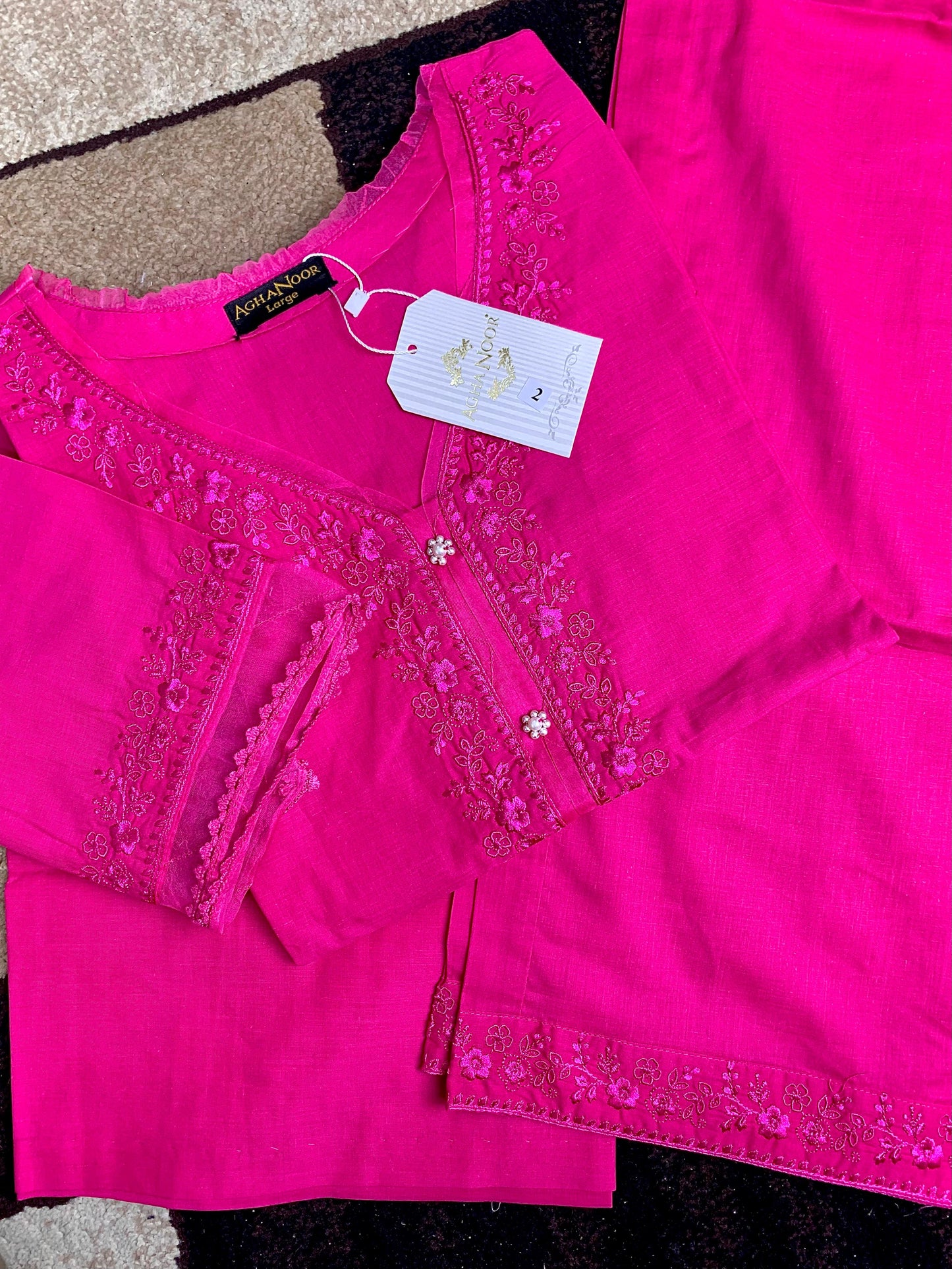 2 PIECE - EMBROIDERED CAMBRIC SUIT S108718