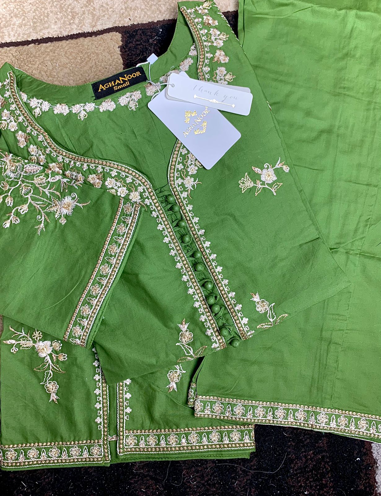 Aghanoor Clearance Sale Embroidered Lawn Shirt & Pant S111516