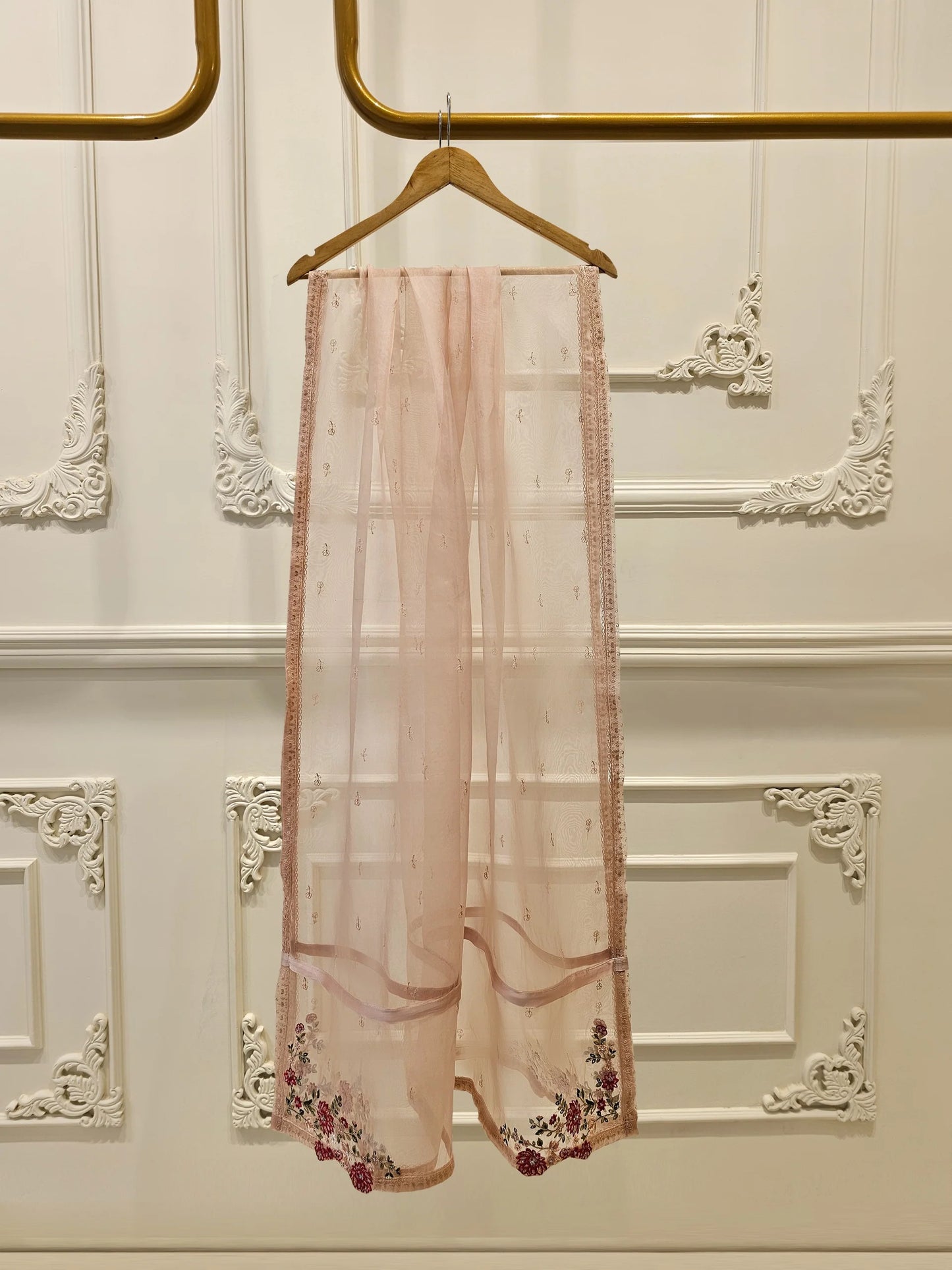 3 Piece- Pure Cotton Net Embroidered Suit S111589