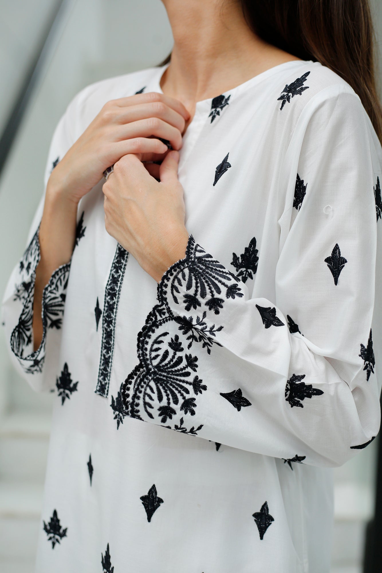 White Embroidered CO-ORD Set