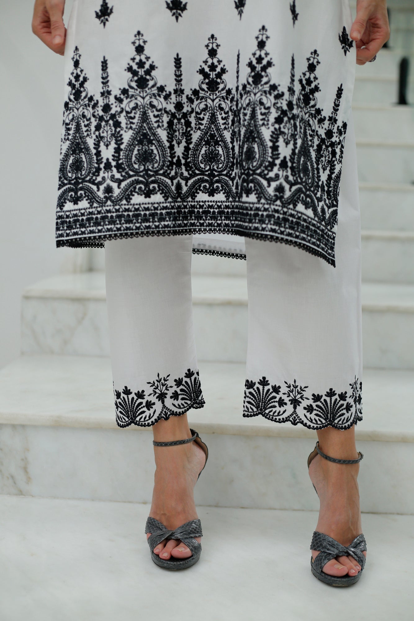 White Embroidered CO-ORD Set