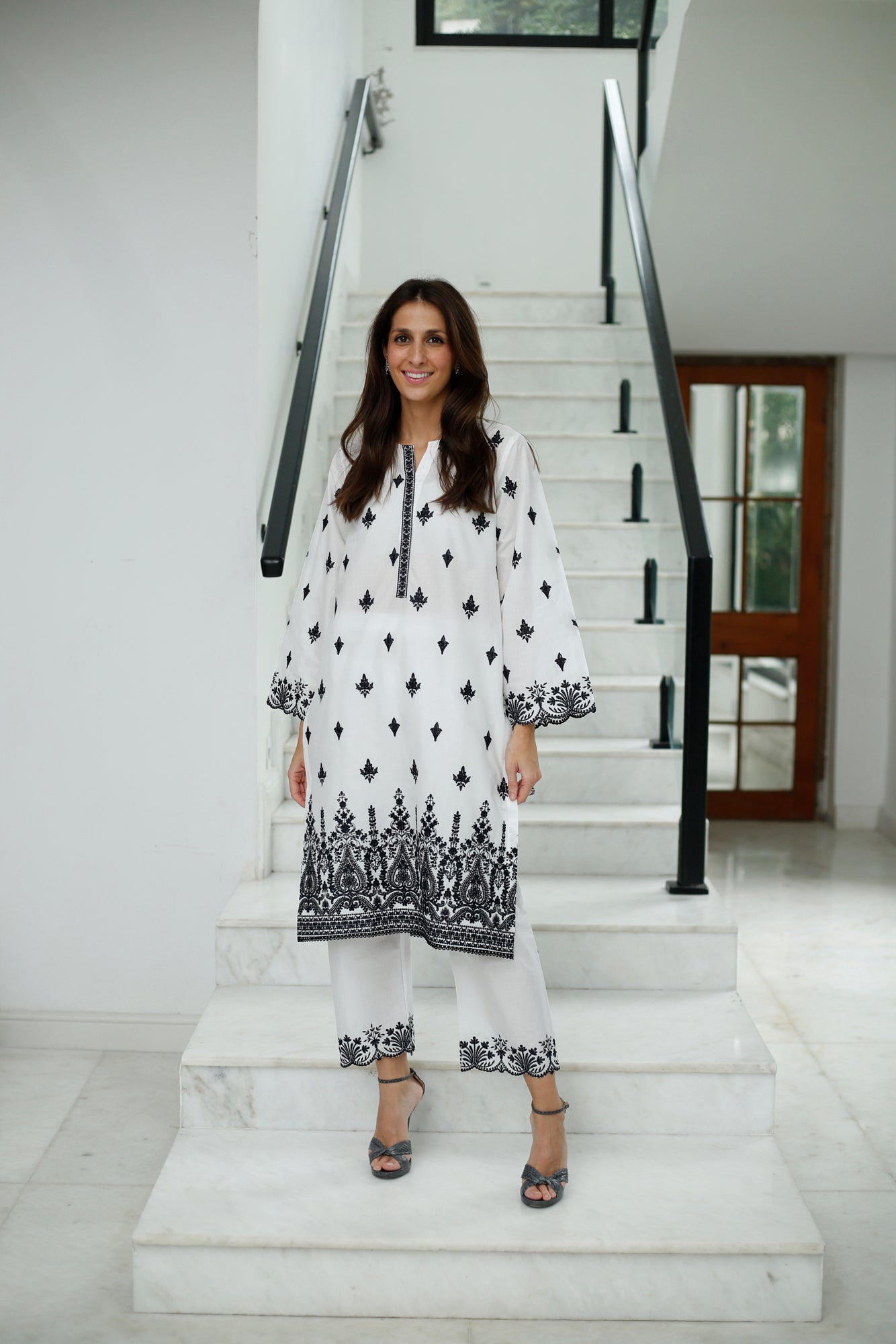 White Embroidered CO-ORD Set