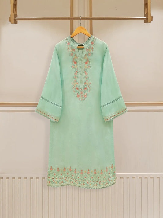 PURE EMBROIDERED JACQUARD LAWN SHIRT S107124