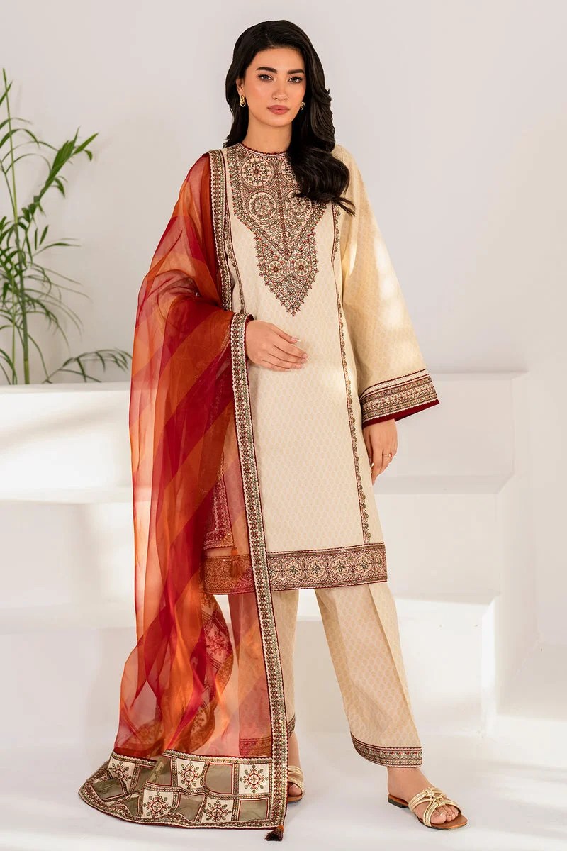 JAZMIN 3 PIECE EMBROIDERED LAWN SUIT