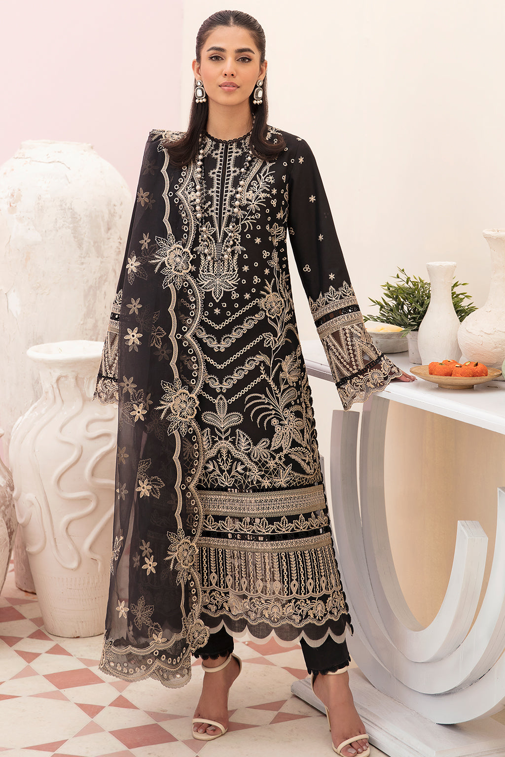 Noir-Chikankari Festive Lawn '23-AFROZEH