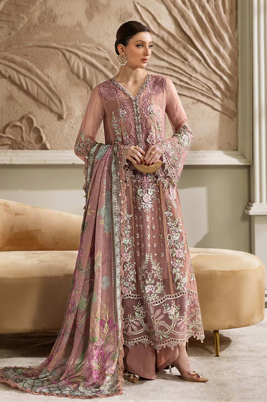 3 Piece Unstitched Embroidered Chiffon Suit | MPC-25-105