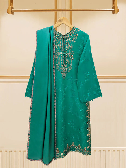 2 PIECE - FINE JACQUARD EMBROIDERED SUIT S109176