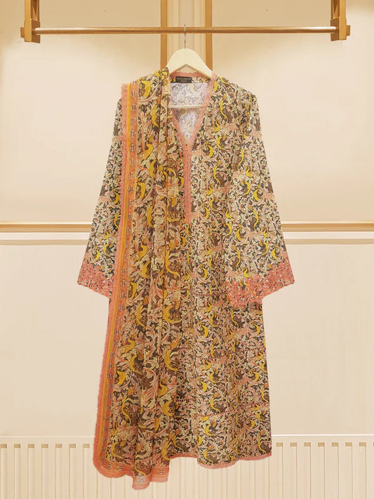 3 PIECE - DIGITAL PRINTED LAWN SUIT S108840