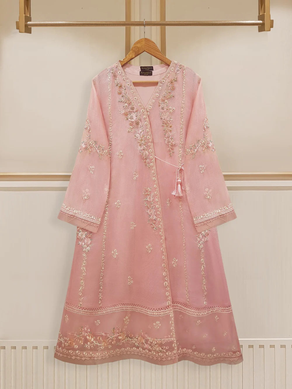 2 PIECE - PURE COTTON NET EMBROIDERED SUIT S108195