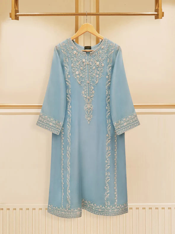 3 PIECE - PURE COTTON NET EMBROIDERED SUIT S108836